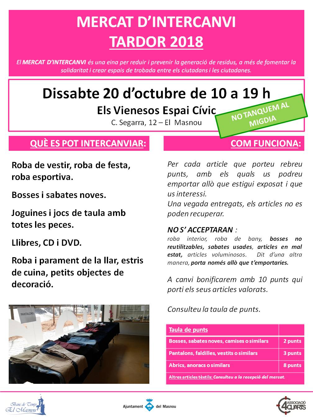 Mercat d'Intercanvi de Tardor 2018